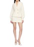 Figure View - Click To Enlarge - NANA JACQUELINE - Ribbed Shawl Collar Knit Jacket