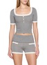 NANA JACQUELINE Slim Fit Contrast Trim Knit Shirt