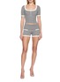 Figure View - Click To Enlarge - NANA JACQUELINE - Slim Fit Contrast Trim Knit Shirt