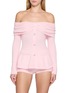NANA JACQUELINE One Shoulder Diamond Embellished Wool Knit Top