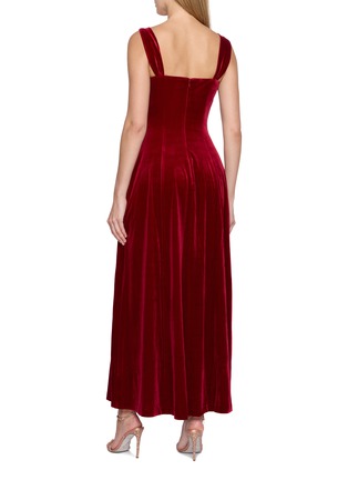 Back View - Click To Enlarge - NANA JACQUELINE - Sleeveless A-Line Velvet Mini Dress