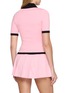 Back View - Click To Enlarge - NANA JACQUELINE - Contrast Trim Embroidered Knit Polo Top