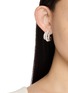 Front View - Click To Enlarge - NANA JACQUELINE - Pearl Crystal Layer Arc Earrings