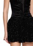  - NANA JACQUELINE - Strapless Bow Detail Ruched Velvet Mini Dress