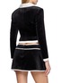 Back View - Click To Enlarge - NANA JACQUELINE - Single Breasted Bow Detail Colour Block Velvet Blazer
