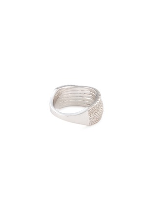 Detail View - Click To Enlarge - NANA JACQUELINE - Pavé Crossover Band Ring