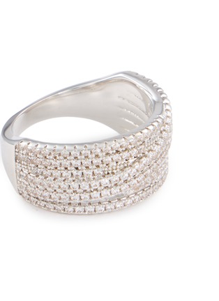 Detail View - Click To Enlarge - NANA JACQUELINE - Pavé Crossover Band Ring
