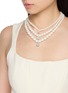Front View - Click To Enlarge - NANA JACQUELINE - Multi-Strand Pearl Crystal Choker