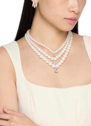 Figure View - Click To Enlarge - NANA JACQUELINE - Multi-Strand Pearl Crystal Choker