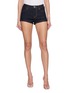 NANA JACQUELINE Heart Pocket Studded Denim Shorts