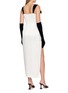 Back View - Click To Enlarge - NANA JACQUELINE - Velvet Bow Draped Neck Satin Dress