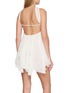 Back View - Click To Enlarge - NANA JACQUELINE - Halter Neck Open Back Ruffle Mini Dress