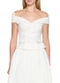 NANA JACQUELINE Off Shoulder Button Front Cropped Top