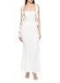 NANA JACQUELINE Ruffle Trim Backless Maxi Dress