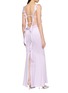 Back View - Click To Enlarge - NANA JACQUELINE - Ruffle Trim Backless Maxi Dress