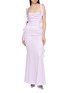 Figure View - Click To Enlarge - NANA JACQUELINE - Ruffle Trim Backless Maxi Dress