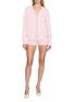 Figure View - Click To Enlarge - NANA JACQUELINE - Lace Trim V-Neck Knit Cardigan