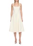 NANA JACQUELINE Sleeveless Lace Trim Cutout Tank Midi Dress