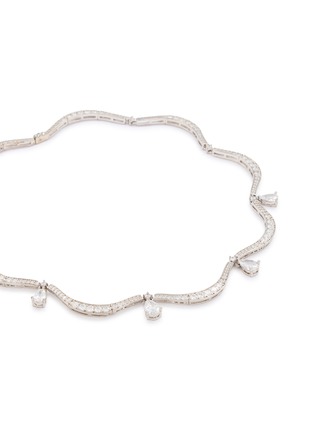 Detail View - Click To Enlarge - NANA JACQUELINE - Wavy Crystal Teardrop Choker