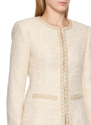  - NANA JACQUELINE - Glitter Ribbon Trim Knit Jacket