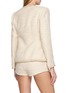 Back View - Click To Enlarge - NANA JACQUELINE - Glitter Ribbon Trim Knit Jacket