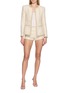 Figure View - Click To Enlarge - NANA JACQUELINE - Glitter Ribbon Trim Knit Jacket
