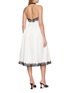 Back View - Click To Enlarge - NANA JACQUELINE - Contrast Lace Halter Neck Midi Dress