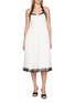 Figure View - Click To Enlarge - NANA JACQUELINE - Contrast Lace Halter Neck Midi Dress