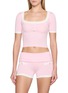 NANA JACQUELINE Contrast Trim Slim Fit Cropped Shirt