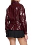 Back View - Click To Enlarge - NANA JACQUELINE - Cropped Belted Leather Jacket