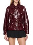 NANA JACQUELINE Cropped Belted Leather Jacket