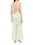 Back View - Click To Enlarge - NANA JACQUELINE - Ruffle Trim Backless Maxi Dress