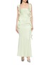 NANA JACQUELINE Ruffle Trim Backless Maxi Dress