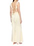 Back View - Click To Enlarge - NANA JACQUELINE - Ruffle Trim Backless Maxi Dress