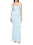 NANA JACQUELINE Ruffle Trim Backless Maxi Dress