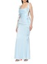Figure View - Click To Enlarge - NANA JACQUELINE - Ruffle Trim Backless Maxi Dress