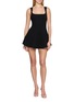 Figure View - Click To Enlarge - NANA JACQUELINE - Sleeveless Cutout Lace Panel Tank Mini Dress