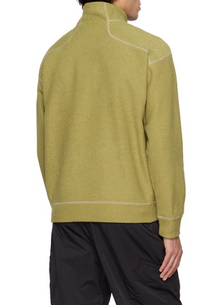 Back View - Click To Enlarge - AND WANDER - Stand Collar Contrast Trim Jacket