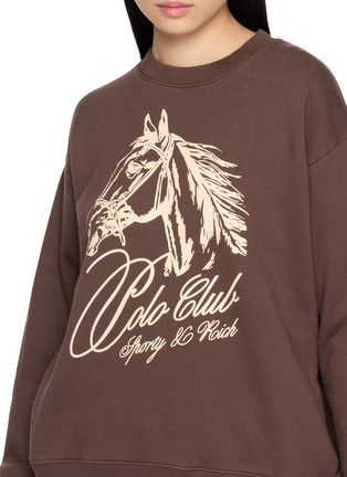  - SPORTY & RICH - Horse Polo Club Micro Crewneck Sweater