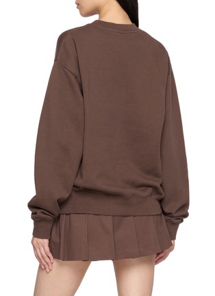 Back View - Click To Enlarge - SPORTY & RICH - Horse Polo Club Micro Crewneck Sweater