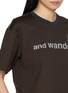  - AND WANDER - Reflective Logo Cropped T-Shirt