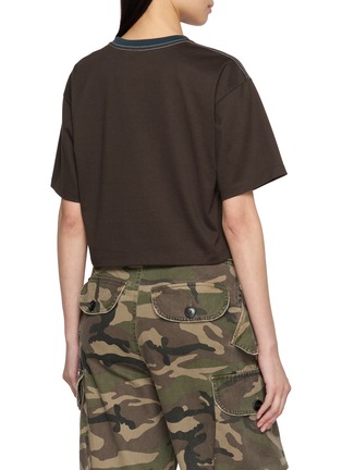 Back View - Click To Enlarge - AND WANDER - Reflective Logo Cropped T-Shirt