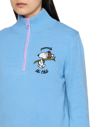  - CHINTI & PARKER - X Peanuts Snoopy Quarter Zip Wool Cashmere Sweater