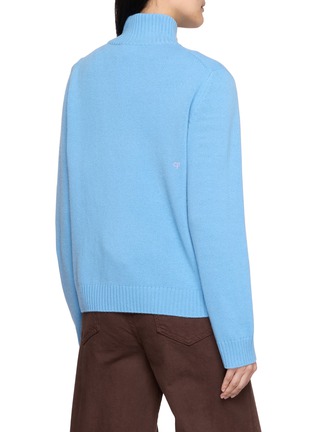 Back View - Click To Enlarge - CHINTI & PARKER - X Peanuts Snoopy Quarter Zip Wool Cashmere Sweater