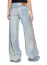 Back View - Click To Enlarge - ERMANNO SCERVINO - Embroidered Cut Out Baggy Light Wash Jeans