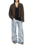 Figure View - Click To Enlarge - ERMANNO SCERVINO - Embroidered Cut Out Baggy Light Wash Jeans