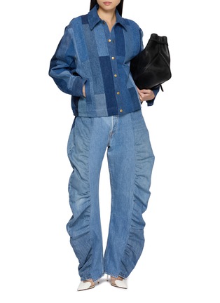 Figure View - Click To Enlarge - E.L.V. DENIM - Roan Ruched Balloon Denim Jeans