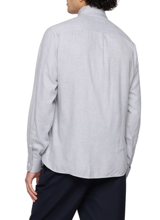 Back View - Click To Enlarge - BRUNELLO CUCINELLI - Chevron Flannel Shirt
