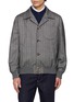 Main View - Click To Enlarge - BRUNELLO CUCINELLI - Pinstriped Chevron Cashmere Silk Jacket