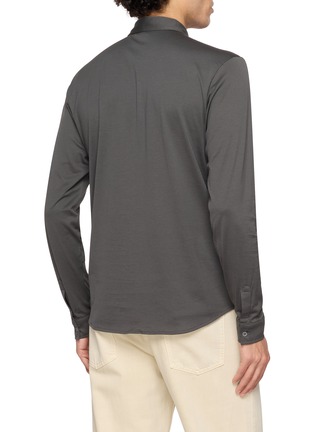 Back View - Click To Enlarge - SUNSPEL - Long Sleeve Cotton Jersey Shirt